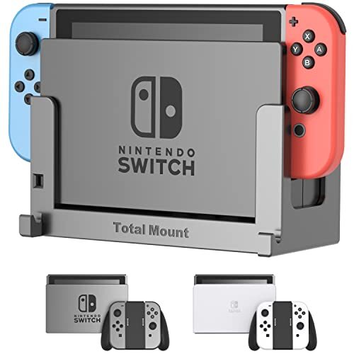 TotalMount 2548 Wandhouder voor Nintendo Switch console met warmtebeheer en veiligheidsclip zwart