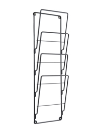 Present Time CR120BK Tijdschriftenrek - Zwart - Staal - 60x19cm