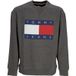 Hommes Melange Flag Crew Ext New Charcoal Melange