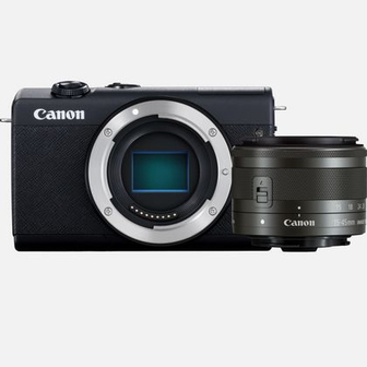 Canon EOS M200 + EF-M 15-45mm IS STM Kit - Zwart