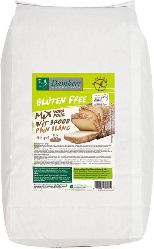 Damhert Gluten Free Broodmix Wit 5000GR
