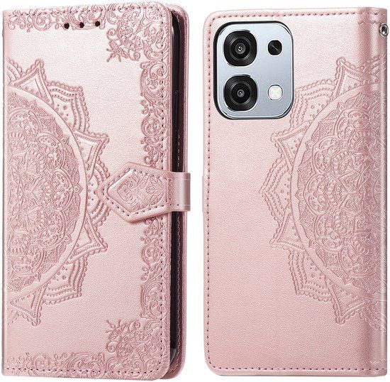 imoshion Mandala Bookcase - Geschikt voor Oppo A6 Pro (5G) - Rose Gold