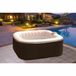 SUNSPA Safran, spa gonflable rectangulaire, 600 litres, pour 4 personnes, 130 micro-jets, jusqu'à 40°C, éclairage LED 5 couleurs, couverture et accessoires, gris/blanc