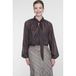 Geisha Dark Brown Semi-Sheer Top