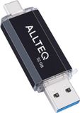Allteq USB stick - Dual USB - USB C - 32 GB - Zwart