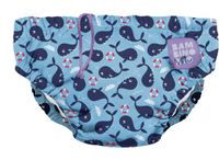 Bambino Mio Splash About Herbruikbare Zwemluier voor Baby's – Blauwe Walvis motief
