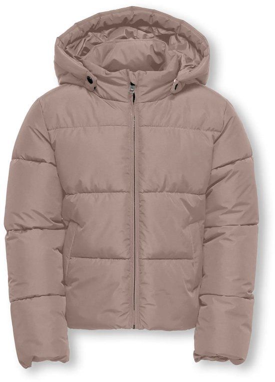ONLY Kids ONLY winter winterjas meisjes - beige - KogJuta - puffer - capuchon