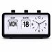 VHV - Tafelklok met Handmatige Kalender - Stille Niet-Tikkende Klok met Lichtgevende Wijzers - Zwart - Voor Bureau en Nachtkastje
