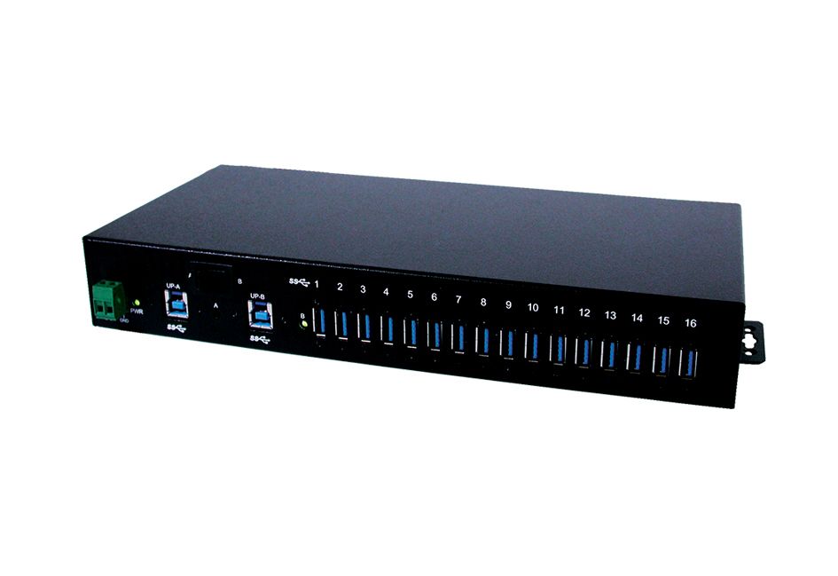 Exsys EX-1116HMVS - Interface hub - 16 x USB 3.1 Gen 1 - Metaal