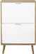 HOME DECO FACTORY Schoenenkast met 2 klepvakken - Wit/Bruin