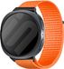 Strap-it Stoffen nylon bandje met klittenbandsluiting geschikt voor Samsung Galaxy Watch 9 (40/44mm) / Watch 8 (40/44mm) / 8 Classic (46mm) - oranje