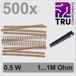 TRU COMPONENTS TC-12888488 T22P105 Koolfilmweerstand assortiment Axiaal bedraad 0207 0.5 W 5 % 500 stuk(s)