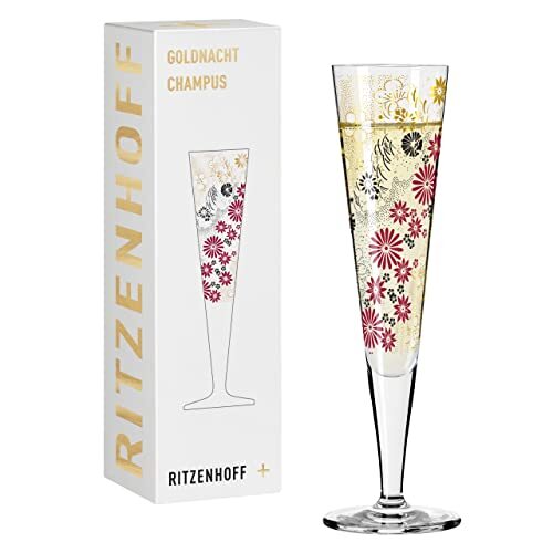 Ritzenhoff Goldnacht champagneglas #24 van Kathrin Stockebrand, van kristalglas, 205 ml, in geschenkverpakking