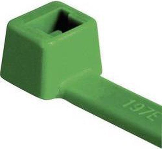 HellermannTyton 111-03014 T30R-PA66-GN Kabelbinder 150 mm 3.50 mm Groen Hoge trekvastheid 100 stuk(s)
