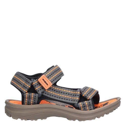 Braqeez sandalen grijs/oranje