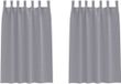 vidaXL Blackout Gordijnen met Ringen 2 st Lichtgrijs 175 x 140 cm
