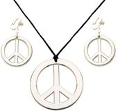 Finidi Hippie ketting en oorbellen Peace