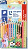STAEDTLER Noris jumbo kleurpotlood - set 12 (10+2) + slijper