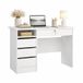 Duero bureau voor studio, wit, 110 x 49 x 76 cm