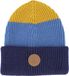 Non-branded Children's Hat Knitted Unisex Striped Navy/Ochre