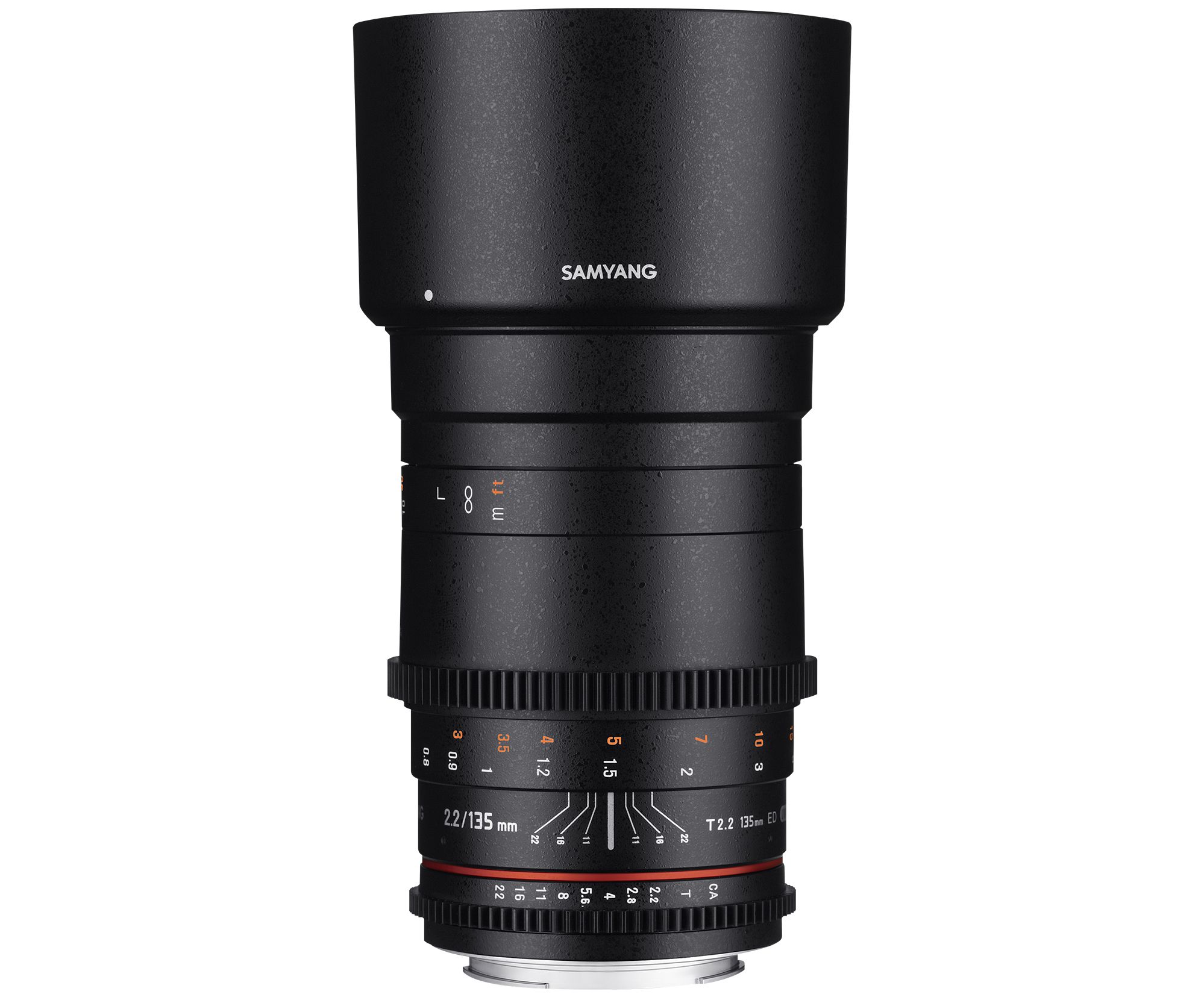 Samyang 135mm T2.2 VDSLR Canon EF - Zwart
