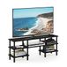 Furinno Turn-N-Tube Multifunctionele tv-kast met 3 niveaus, groot rek, espresso/zwart, dicht hout, eenheidsmaat