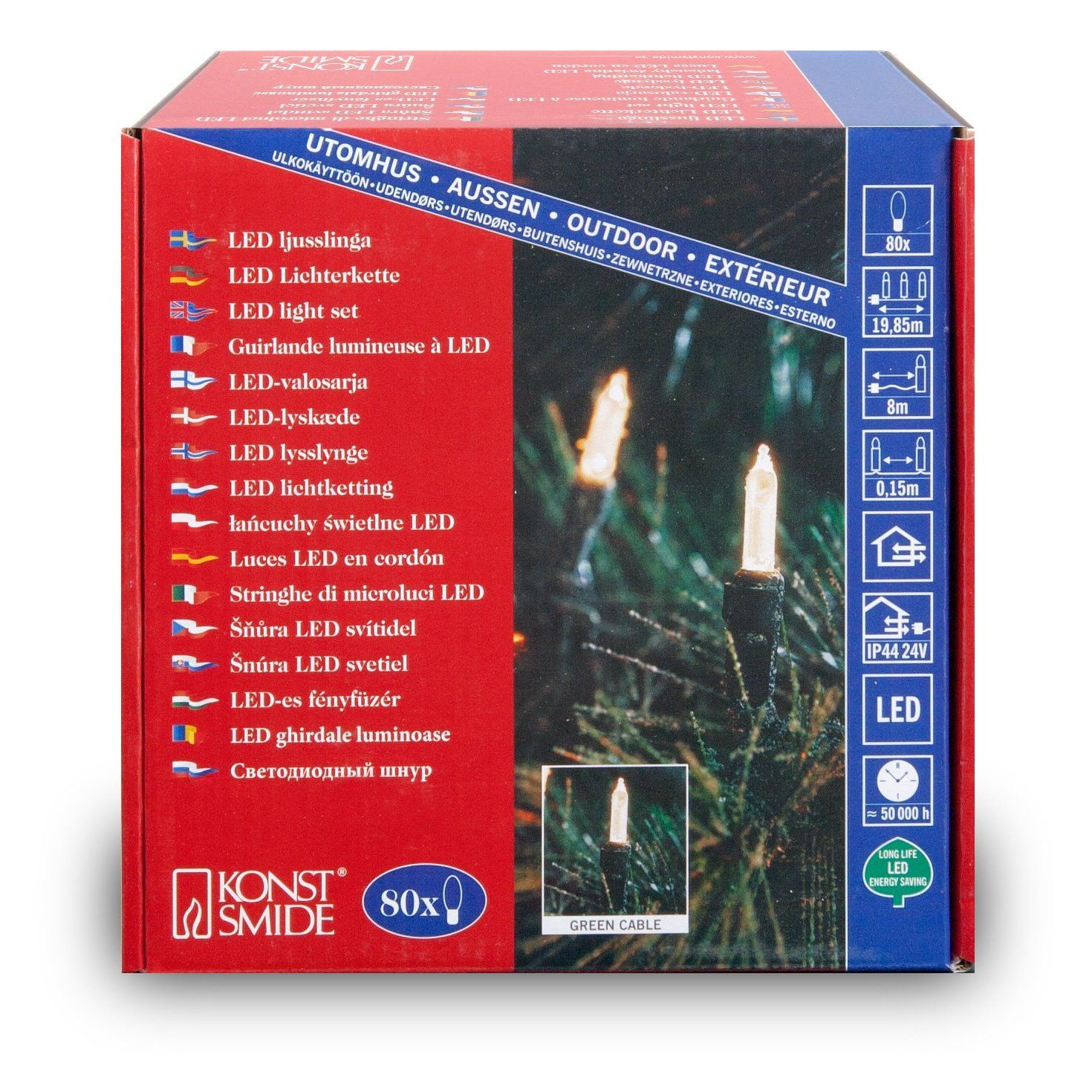 KONSTSMIDE Light set 80 LED - Warm Wit