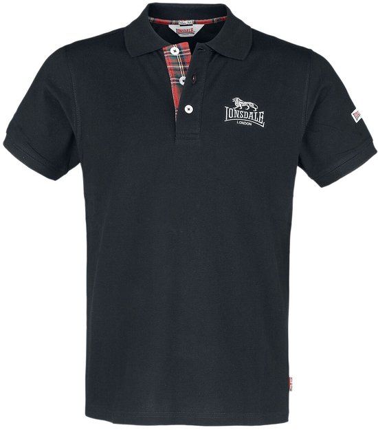 Lonsdale London BRUAN Heren Poloshirt - zwart - M