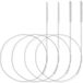 Allecto Plus - Set de 4 brosses de nettoyage longues pour tubes d'alimentation et biberons - tête de brosse en nylon - brosse pour tuyaux - 1 m/39 pouces - Argent