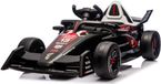 SUN BABY Porsche Bolid Quad Elektrische Kinderauto met Afstandsbediening - Accuvoertuig 12V - MP3 en USB - 2 Motoren - Zwart
