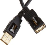 AmazonBasics USB 2.0 A Mannelijk naar Vrouwelijk Verlengkabel, 2m, Zwart