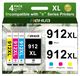 HP 912XL Multipack cartouches d'encre pour HP OfficeJet (pack de 4)