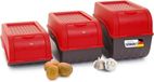 Novaliv set de boîtes de conservation pour pommes de terre | 3,5L + 5L + 9L | Rouge | Plastique | Sans BPA