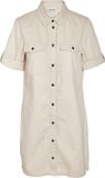 Noisy may Jurk Nmnew Signe S/s Denim Dress Clr Noo 27030173 Oatmeal Dames Maat - S