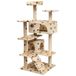 Chat poteau griffoir avec poteaux griffoirs en sisal 125 cm empreinte de patte beige