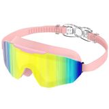 Ambienden DD-GNPK Zwembril voor mannen en vrouwen, groot frame, uv-bescherming, waterdichte afdichting, gepolariseerde zwembril voor volwassenen voor zwembad en open water
