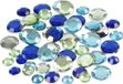 Merkloos Hobby plak diamantjes mix - 360x - blauw - rond - diverse formaten - DIY strass steentjes