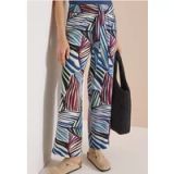 Pantalon jambes larges avec imprimé et détail de ceinture