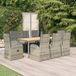 Prolenta Maison Exclusive Tuinset voor buiten, 9-delig, met kussens, grijs, van polyrotan