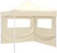 vidaXL Tente de réception 291 x 291 x 315 cm Crème Tissu Oxford