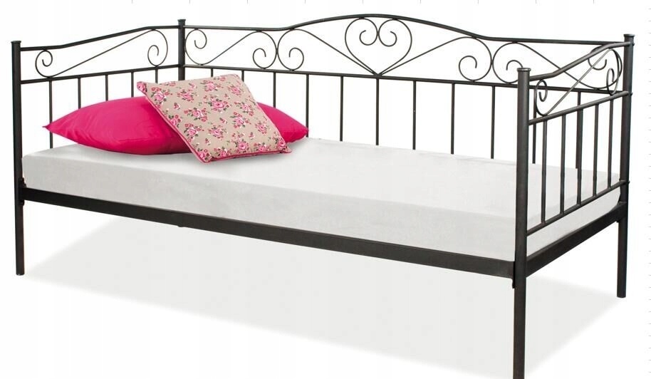 Viking Choice Bedframe 90x200 cm - met lattenboden - metaal - zwart