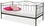 Viking Choice Bedframe 90x200 cm - met lattenboden - metaal - zwart logo