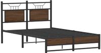 vidaXL Bedframe zonder matras, bewerkt hout, bruin eikenkleur, 120x200 cm