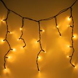 Lumineo LED icicle light b360h60 cm zwart/warm wit