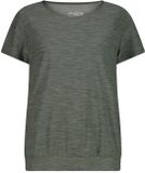 CMP T-shirt van rekbaar jersey voor dames, groen, maat XS