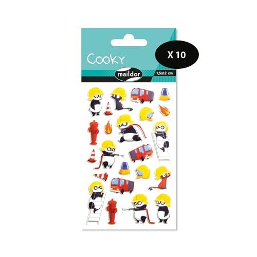 Maildor CY115C 3D-stickers - Brandweer - 10 stuks