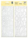 Ursus 62700001 - Blanco chipboard, 2 vellen ca. 12 x 30,5 cm, letters