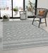 the carpet Calgary - Outdoor Rug - Grey Checkered - 140x200cm
