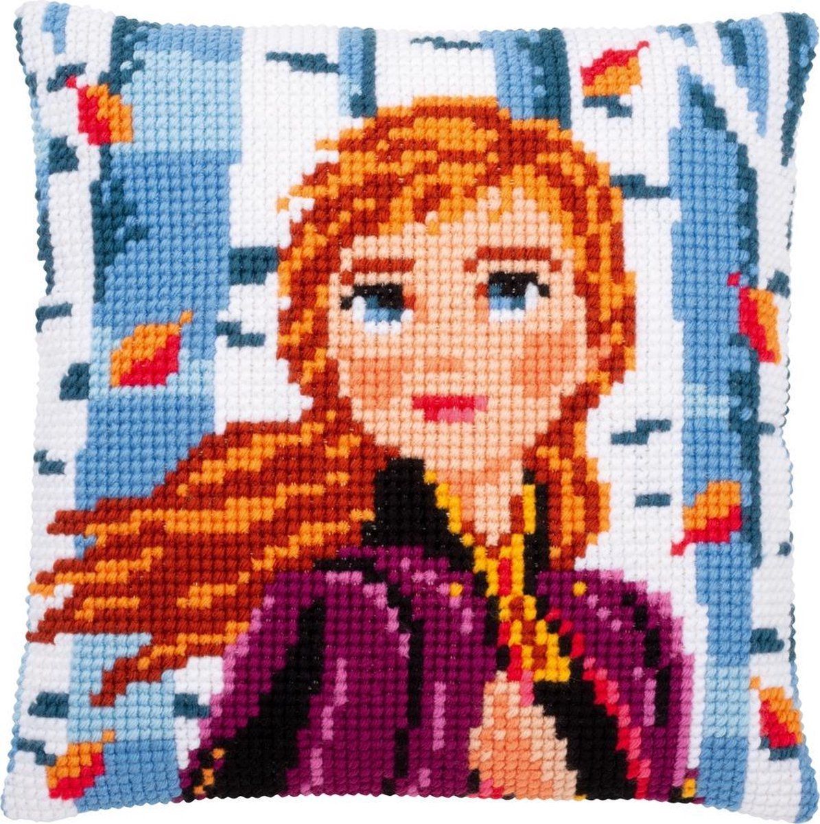 Vervaco Disney Frozen 2 Anna Kruissteekkussen pakket - 5400946000778