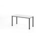 Hammerbacher Bureau droit avec 4 pieds ronds - 140x67 cm